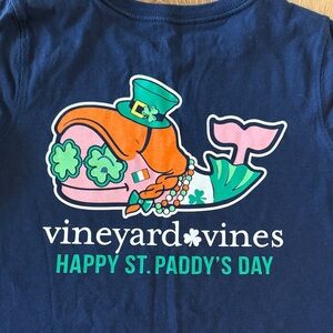 Vineyard Vines ☘️ Kids St. Patrick’s Blue Long Sleeve Tee